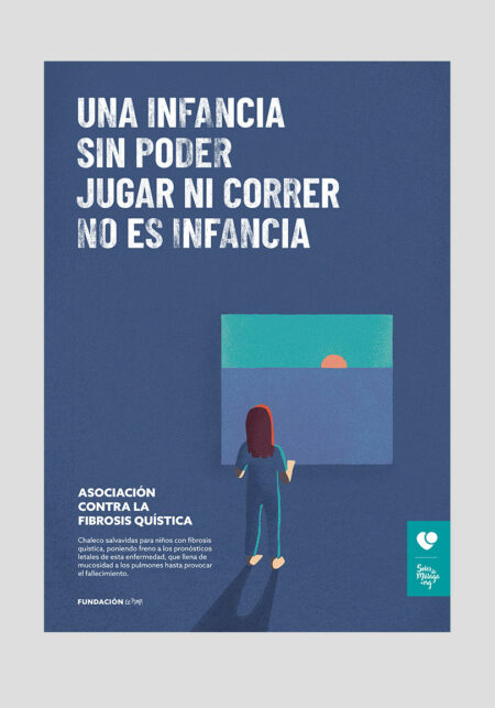 cartel asociación contra la fibrosis quística, Málaga