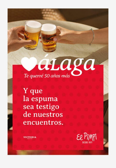 Cartel cerveza campaña aniversario El Pimpi