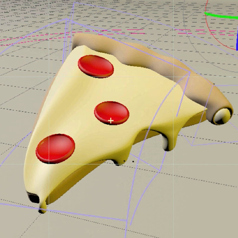 Pizza modelo en 3D